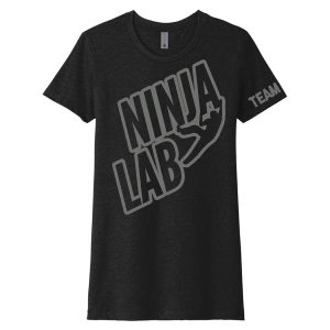 Women's Short Sleeve Stealth Tee Front Black